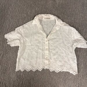 Abercrombie & Fitch White Eyelet Blouse